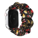 Cinturino per anello per capelli in stoffa con motivo a fiori scozzesi, For Apple Watch Series 8&7 41mm / SE 2&6&SE&5&4 40mm / 3&2&1 38mm, For Apple Watch Ultra 49mm / Series 8&7 45mm / SE 2&6&SE&5&4 44mm / 3&2&1 42mm                                   ...