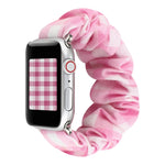 Panno con motivo scozzese + cinturino con anello per capelli in acciaio inossidabile, For Apple Watch Series 7 41mm / 6 & SE & 5 & 4 40mm / 3 & 2 & 1 38mm, For Apple Watch Series 7 45mm / 6 & SE & 5 & 4 44mm / 3 & 2 & 1 42mm                            ...