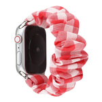 Panno con motivo scozzese + cinturino con anello per capelli in acciaio inossidabile, For Apple Watch Series 7 41mm / 6 & SE & 5 & 4 40mm / 3 & 2 & 1 38mm, For Apple Watch Series 7 45mm / 6 & SE & 5 & 4 44mm / 3 & 2 & 1 42mm                            ...