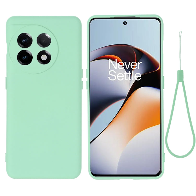 Custodia per telefono a copertura totale antiurto in silicone liquido di colore puro, For OnePlus 11