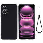Custodia per telefono a copertura totale antiurto in silicone liquido di colore puro, For Xiaomi Redmi Note 12 5G India / Poco X5
