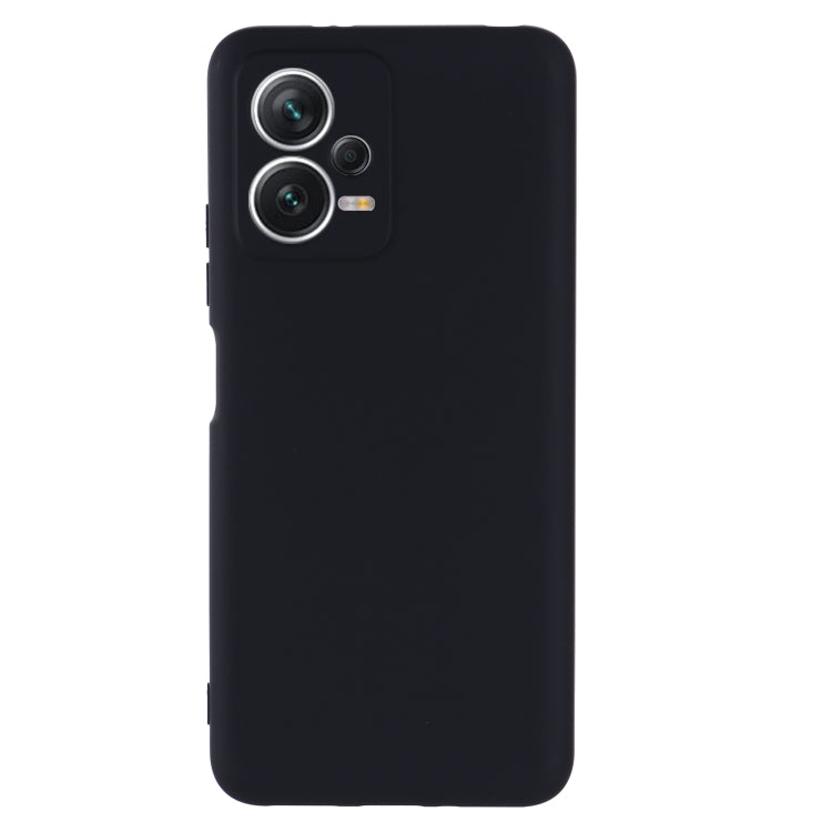Custodia per telefono a copertura totale antiurto in silicone liquido di colore puro, For Xiaomi Redmi Note 12 5G India / Poco X5