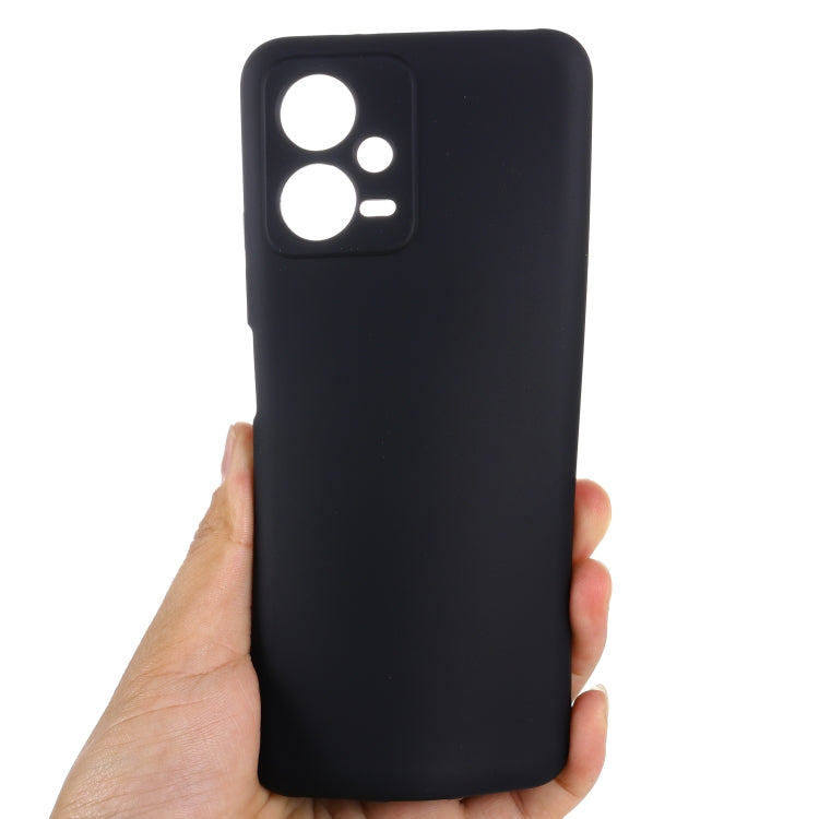 Custodia per telefono a copertura totale antiurto in silicone liquido di colore puro, For Xiaomi Redmi Note 12 5G India / Poco X5