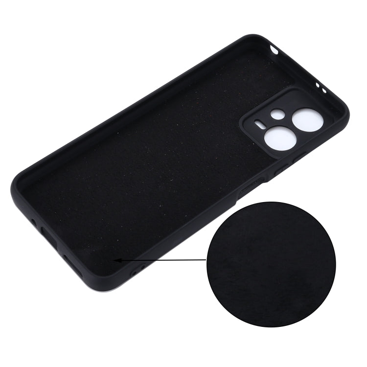 Custodia per telefono a copertura totale antiurto in silicone liquido di colore puro, For Xiaomi Redmi Note 12 5G India / Poco X5
