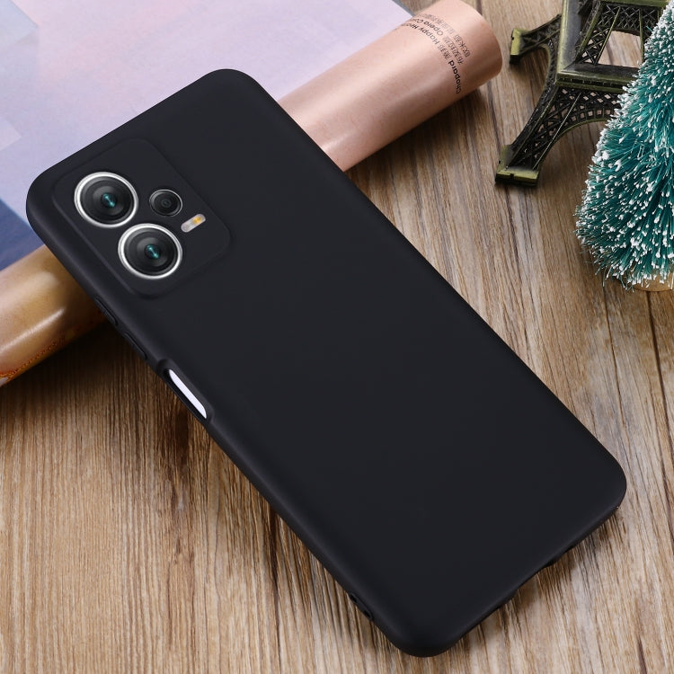 Custodia per telefono a copertura totale antiurto in silicone liquido di colore puro, For Xiaomi Redmi Note 12 5G India / Poco X5