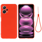 Custodia per telefono a copertura totale antiurto in silicone liquido di colore puro, For Xiaomi Redmi Note 12 5G India / Poco X5