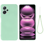Custodia per telefono a copertura totale antiurto in silicone liquido di colore puro, For Xiaomi Redmi Note 12 5G India / Poco X5