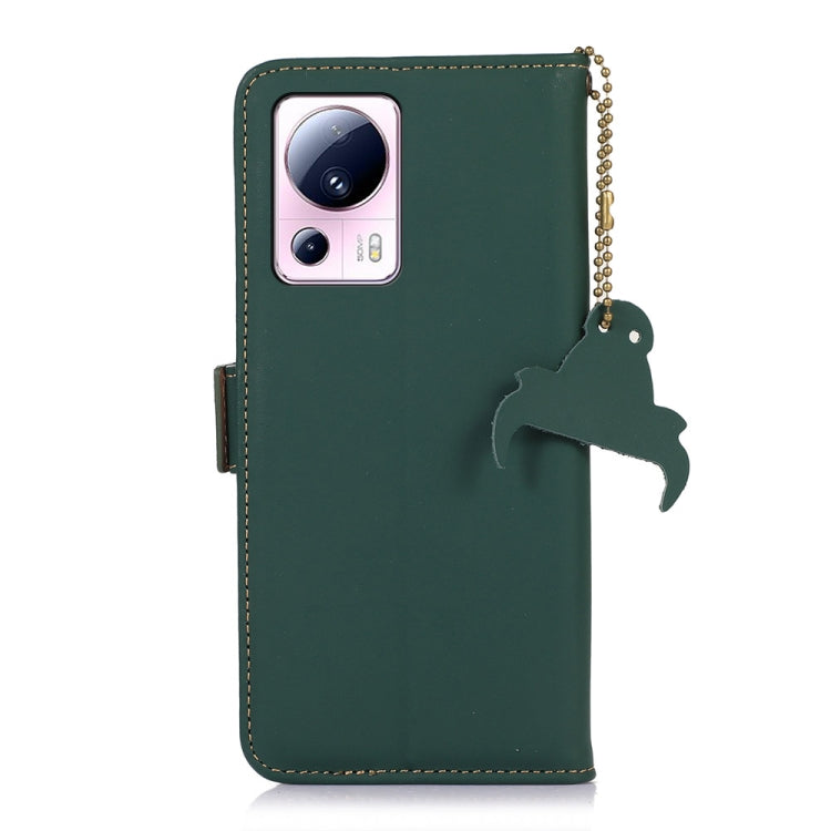 Custodia per telefono in pelle magnetica RFID in vera pelle, For Xiaomi 13 Lite / Civi 2