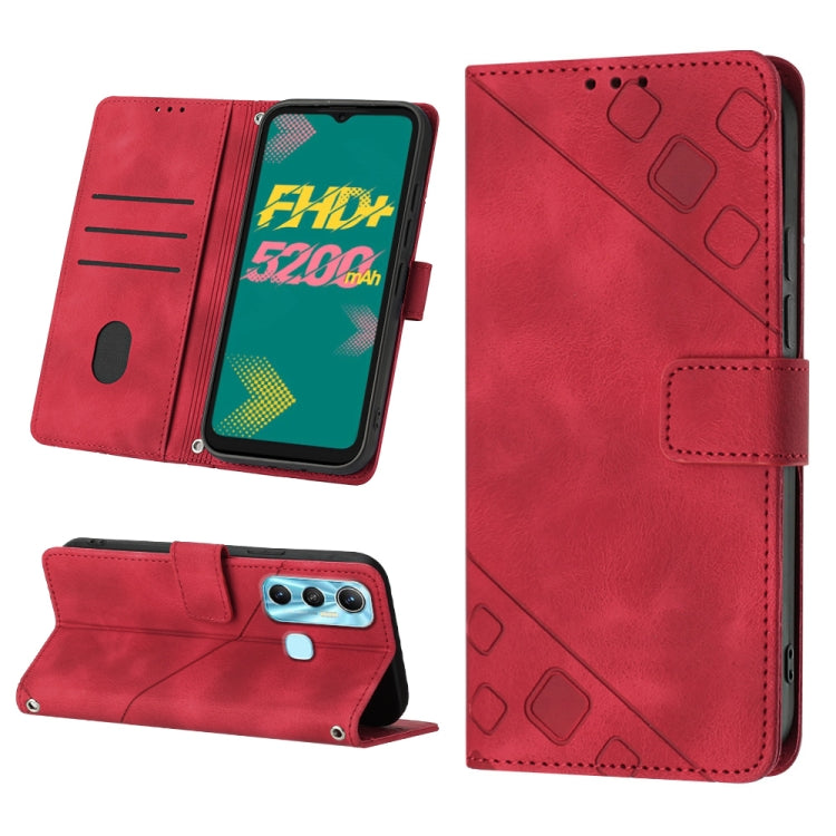 Custodia per telefono in pelle goffrata effetto pelle, For Infinix Hot 11, For Infinix Hot 11 Play / Hot 10 Play, For Infinix Hot 11s, For Infinix Hot 11s NFC X6812B