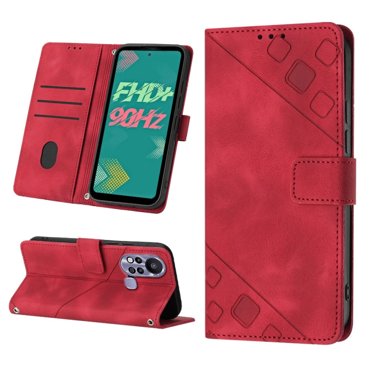 Custodia per telefono in pelle goffrata effetto pelle, For Infinix Hot 11, For Infinix Hot 11 Play / Hot 10 Play, For Infinix Hot 11s, For Infinix Hot 11s NFC X6812B