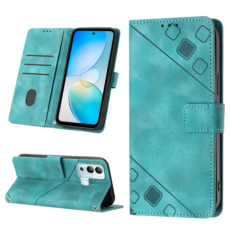 Custodia per telefono in pelle goffrata effetto pelle, For Infinix Hot 12 Play / Hot 12 Play NFC, For Infinix Hot 12i X665, For Infinix Hot 12 X6817, For Infinix Hot 20 4G X6826