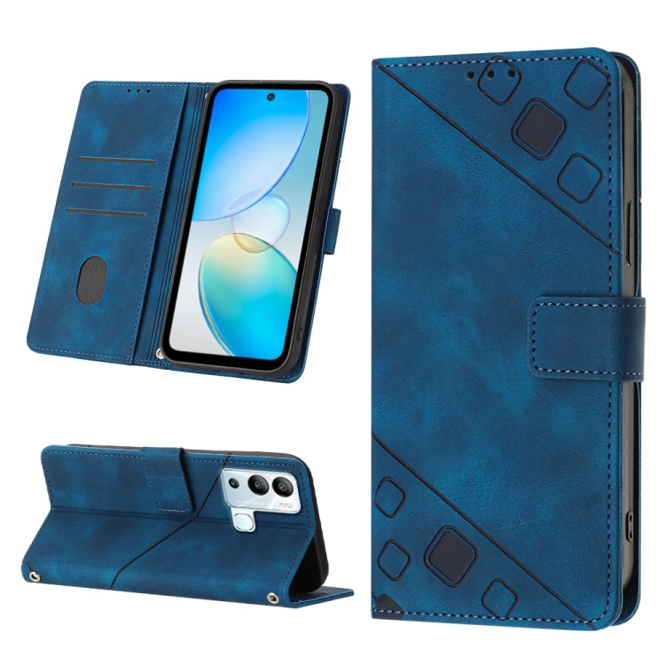 Custodia per telefono in pelle goffrata effetto pelle, For Infinix Hot 12 Play / Hot 12 Play NFC, For Infinix Hot 12i X665, For Infinix Hot 12 X6817, For Infinix Hot 20 4G X6826