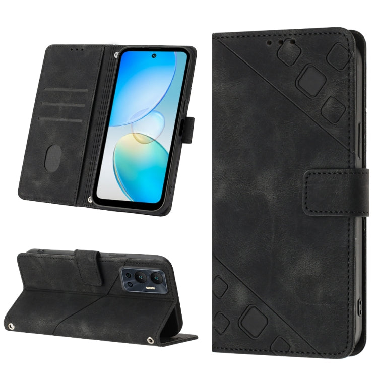 Custodia per telefono in pelle goffrata effetto pelle, For Infinix Hot 12 Play / Hot 12 Play NFC, For Infinix Hot 12i X665, For Infinix Hot 12 X6817, For Infinix Hot 20 4G X6826