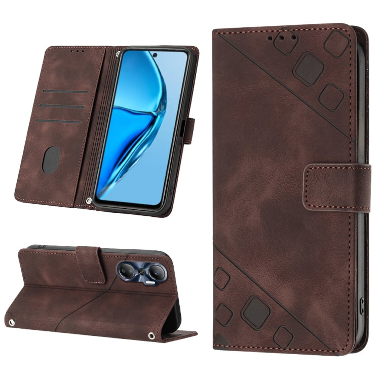 Custodia per telefono in pelle goffrata effetto pelle, For Infinix Hot 12 Play / Hot 12 Play NFC, For Infinix Hot 12i X665, For Infinix Hot 12 X6817, For Infinix Hot 20 4G X6826