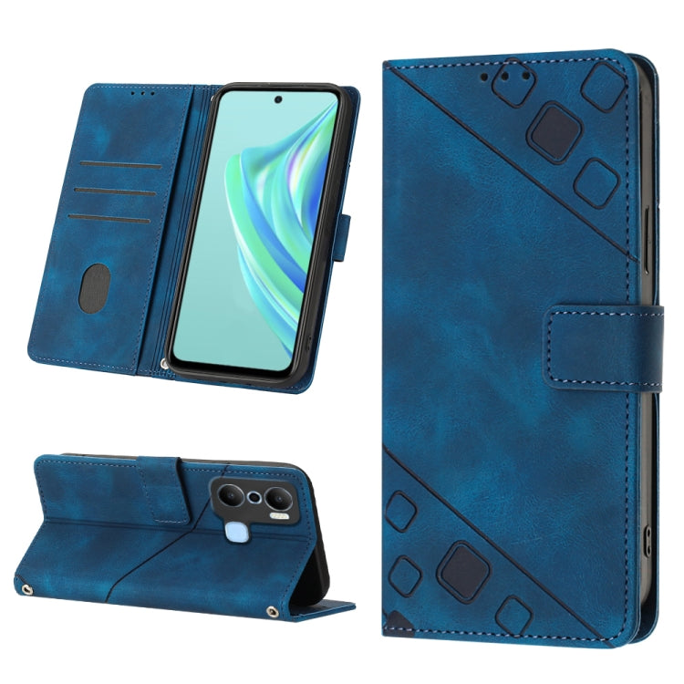 Custodia per telefono in pelle goffrata effetto pelle, For Infinix Hot 20 5G X666, For Infinix Hot 20 Play, For Infinix Hot 20S / 20 Pro X6827, For Infinix Note 11