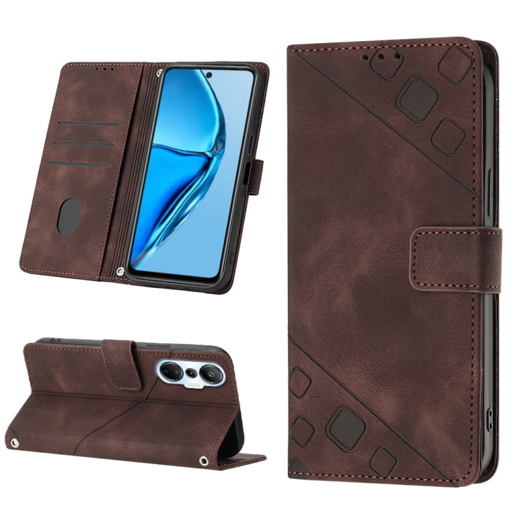 Custodia per telefono in pelle goffrata effetto pelle, For Infinix Hot 20 5G X666, For Infinix Hot 20 Play, For Infinix Hot 20S / 20 Pro X6827, For Infinix Note 11