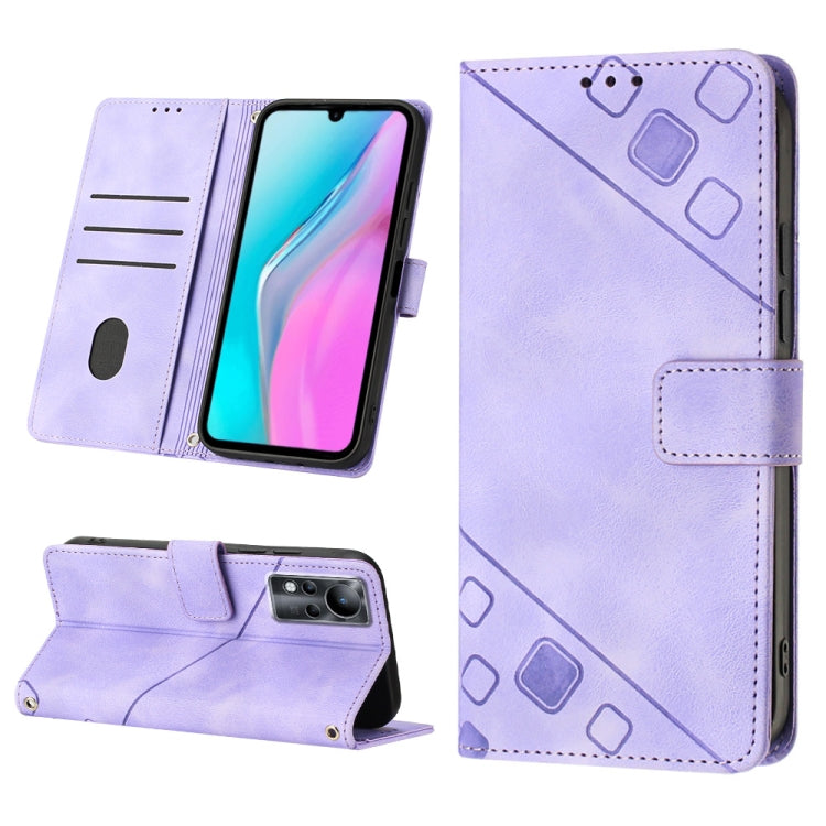 Custodia per telefono in pelle goffrata effetto pelle, For Infinix Hot 20 5G X666, For Infinix Hot 20 Play, For Infinix Hot 20S / 20 Pro X6827, For Infinix Note 11