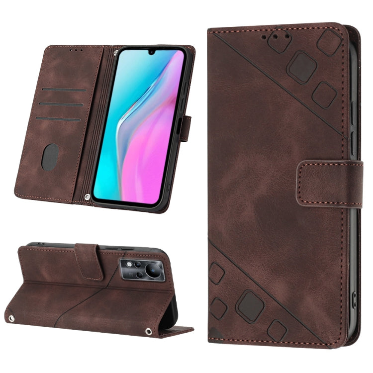 Custodia per telefono in pelle goffrata effetto pelle, For Infinix Hot 20 5G X666, For Infinix Hot 20 Play, For Infinix Hot 20S / 20 Pro X6827, For Infinix Note 11
