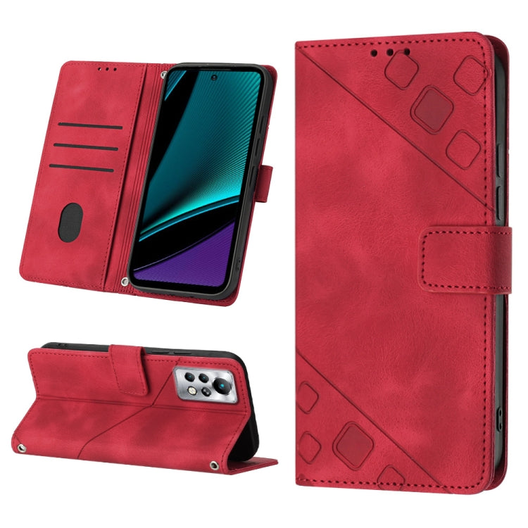 Custodia per telefono in pelle goffrata effetto pelle, For Infinix Note 11i / Note 10, For Infinix Note 11s / Note 11 Pro, For Infinix Note 12 G96, For Infinix Note 12 Pro 4G
