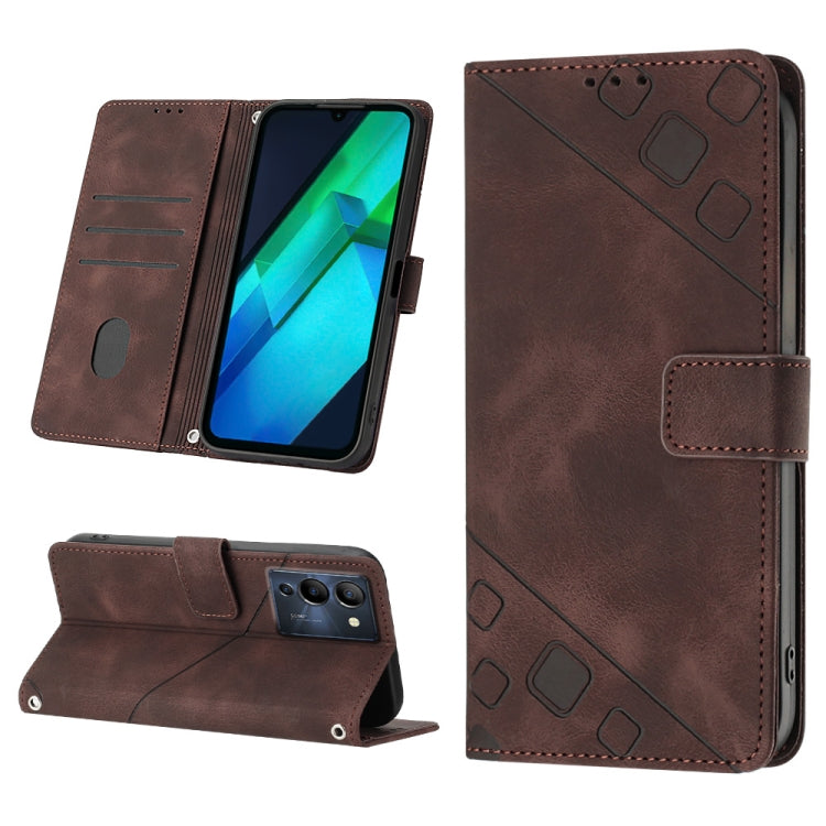Custodia per telefono in pelle goffrata effetto pelle, For Infinix Note 11i / Note 10, For Infinix Note 11s / Note 11 Pro, For Infinix Note 12 G96, For Infinix Note 12 Pro 4G