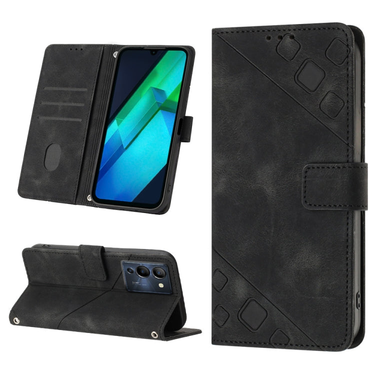Custodia per telefono in pelle goffrata effetto pelle, For Infinix Note 11i / Note 10, For Infinix Note 11s / Note 11 Pro, For Infinix Note 12 G96, For Infinix Note 12 Pro 4G