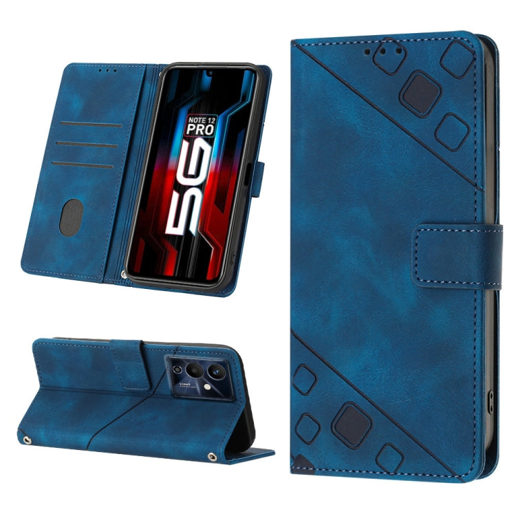 Custodia per telefono in pelle goffrata effetto pelle, For Infinix Note 12 5G / Note 12 Pro 5G, For Infinix Note 12i X6819, For Infinix Note 20 X676C, For Infinix Note 20i X665E