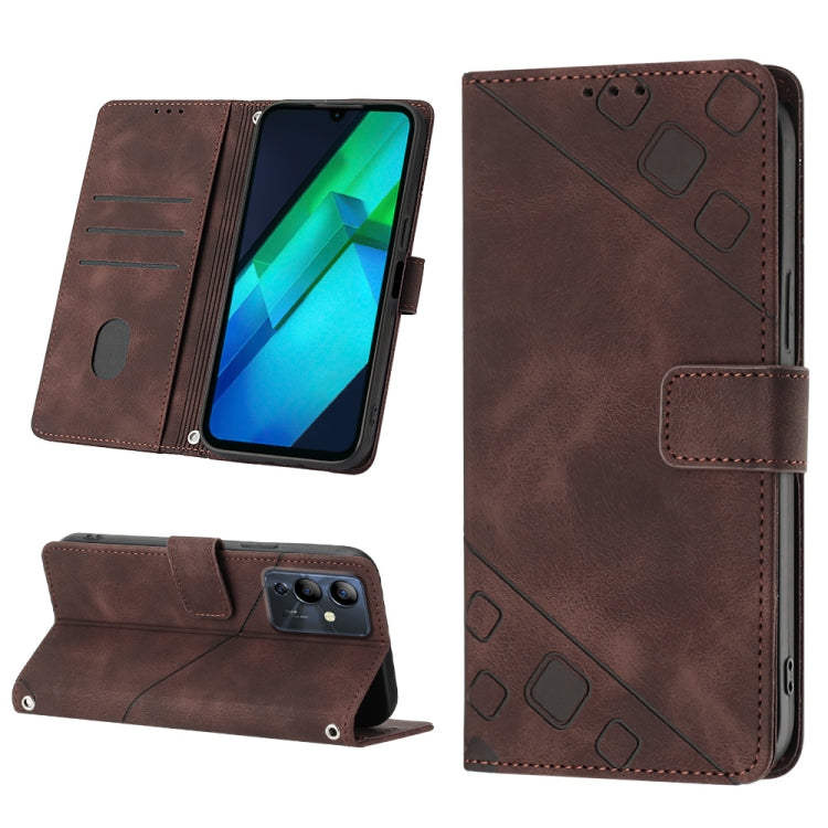Custodia per telefono in pelle goffrata effetto pelle, For Infinix Note 12 5G / Note 12 Pro 5G, For Infinix Note 12i X6819, For Infinix Note 20 X676C, For Infinix Note 20i X665E
