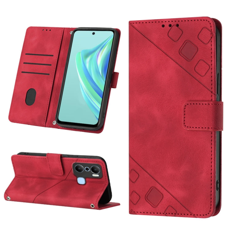 Custodia per telefono in pelle goffrata effetto pelle, For Infinix Note 12 5G / Note 12 Pro 5G, For Infinix Note 12i X6819, For Infinix Note 20 X676C, For Infinix Note 20i X665E
