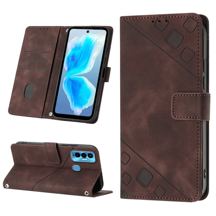 Custodia per telefono in pelle goffrata effetto pelle, For Tecno Camon 18i, For Tecno Pop 5 Go, For Tecno Pop 5 LTE, For Tecno Pop 5P
