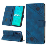 Custodia per telefono in pelle goffrata effetto pelle, For Tecno Camon 18i, For Tecno Pop 5 Go, For Tecno Pop 5 LTE, For Tecno Pop 5P