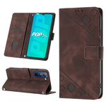 Custodia per telefono in pelle goffrata effetto pelle, For Tecno Camon 18i, For Tecno Pop 5 Go, For Tecno Pop 5 LTE, For Tecno Pop 5P