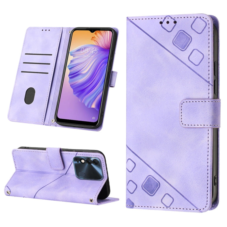 Custodia per telefono in pelle goffrata effetto pelle, For Tecno Pova 2, For Tecno Pova Neo, For Tecno Spark 8, For Tecno Spark 8P