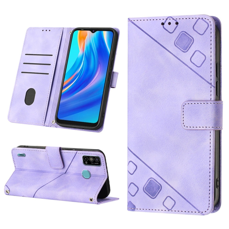 Custodia per telefono in pelle goffrata effetto pelle, For Tecno Spark Go 2021, For Tecno Spark Go 2022