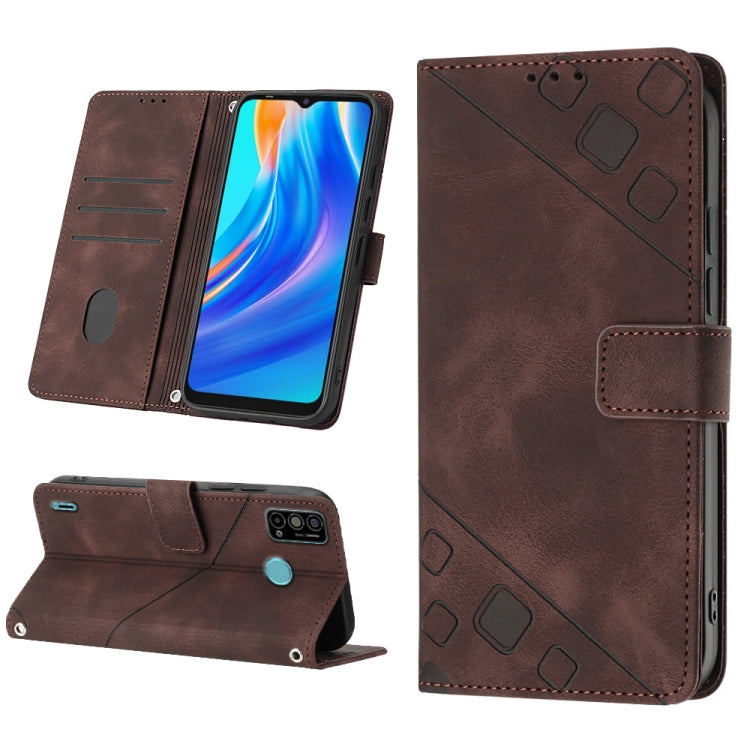 Custodia per telefono in pelle goffrata effetto pelle, For Tecno Spark Go 2021, For Tecno Spark Go 2022