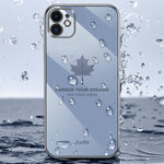 Cassa del telefono del silicone della foglia d'acero di placcatura 9D con la cinghia, For Samsung Galaxy S23 5G, For Samsung Galaxy S23+ 5G, For Samsung Galaxy S23 Ultra 5G, For Samsung Galaxy S22 5G, For Samsung Galaxy S22+ 5G                         ...