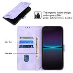 Custodia per telefono in pelle goffrata effetto pelle, For Sony Xperia 1 IV, For Sony Xperia 5 IV, For Sony Xperia 10 IV, For OPPO A78