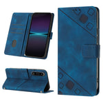 Custodia per telefono in pelle goffrata effetto pelle, For Sony Xperia 1 IV, For Sony Xperia 5 IV, For Sony Xperia 10 IV, For OPPO A78