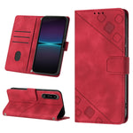 Custodia per telefono in pelle goffrata effetto pelle, For Sony Xperia 1 IV, For Sony Xperia 5 IV, For Sony Xperia 10 IV, For OPPO A78