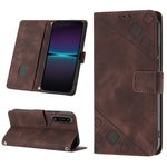 Custodia per telefono in pelle goffrata effetto pelle, For Sony Xperia 1 IV, For Sony Xperia 5 IV, For Sony Xperia 10 IV, For OPPO A78