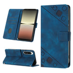 Custodia per telefono in pelle goffrata effetto pelle, For Sony Xperia 1 IV, For Sony Xperia 5 IV, For Sony Xperia 10 IV, For OPPO A78