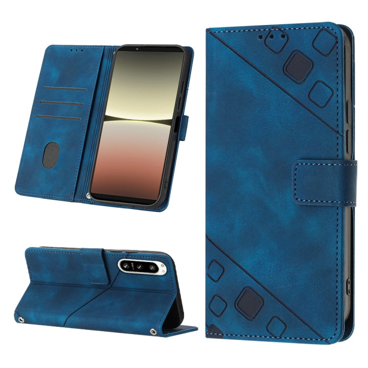 Custodia per telefono in pelle goffrata effetto pelle, For Sony Xperia 1 IV, For Sony Xperia 5 IV, For Sony Xperia 10 IV, For OPPO A78