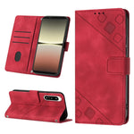 Custodia per telefono in pelle goffrata effetto pelle, For Sony Xperia 1 IV, For Sony Xperia 5 IV, For Sony Xperia 10 IV, For OPPO A78