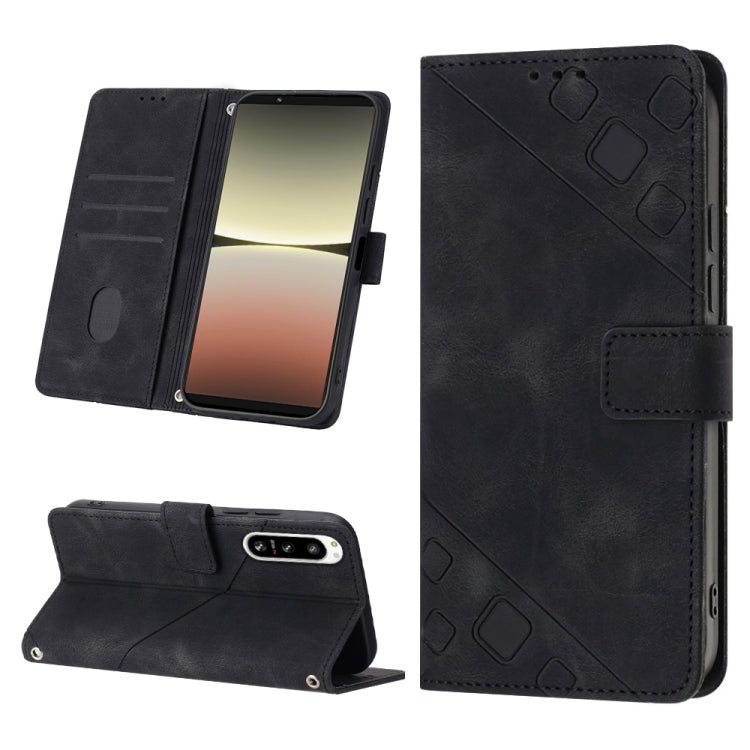 Custodia per telefono in pelle goffrata effetto pelle, For Sony Xperia 1 IV, For Sony Xperia 5 IV, For Sony Xperia 10 IV, For OPPO A78