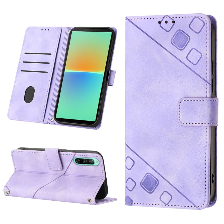 Custodia per telefono in pelle goffrata effetto pelle, For Sony Xperia 1 IV, For Sony Xperia 5 IV, For Sony Xperia 10 IV, For OPPO A78