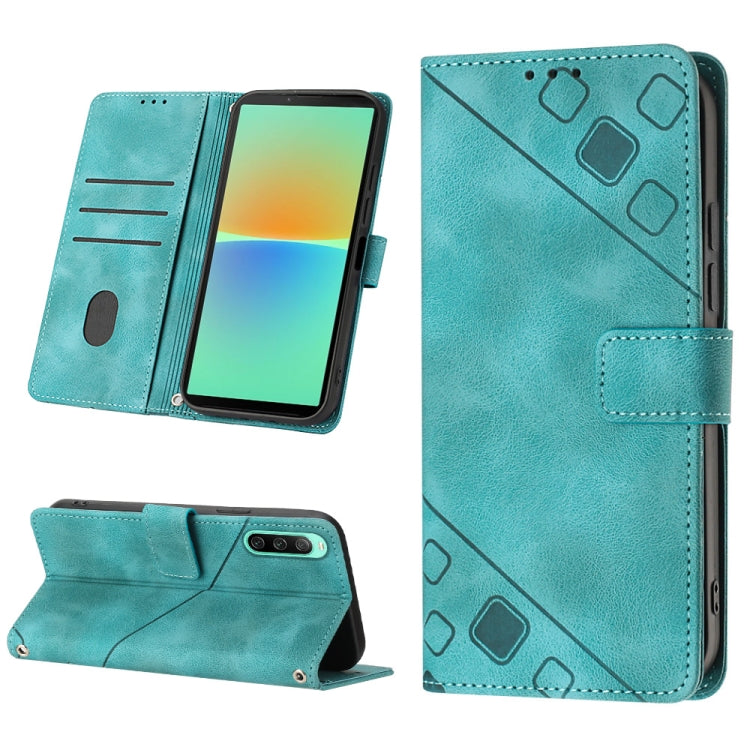 Custodia per telefono in pelle goffrata effetto pelle, For Sony Xperia 1 IV, For Sony Xperia 5 IV, For Sony Xperia 10 IV, For OPPO A78