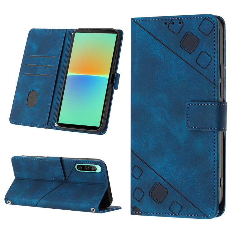Custodia per telefono in pelle goffrata effetto pelle, For Sony Xperia 1 IV, For Sony Xperia 5 IV, For Sony Xperia 10 IV, For OPPO A78