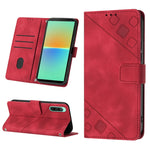 Custodia per telefono in pelle goffrata effetto pelle, For Sony Xperia 1 IV, For Sony Xperia 5 IV, For Sony Xperia 10 IV, For OPPO A78