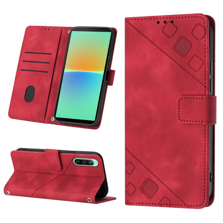 Custodia per telefono in pelle goffrata effetto pelle, For Sony Xperia 1 IV, For Sony Xperia 5 IV, For Sony Xperia 10 IV, For OPPO A78