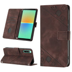 Custodia per telefono in pelle goffrata effetto pelle, For Sony Xperia 1 IV, For Sony Xperia 5 IV, For Sony Xperia 10 IV, For OPPO A78