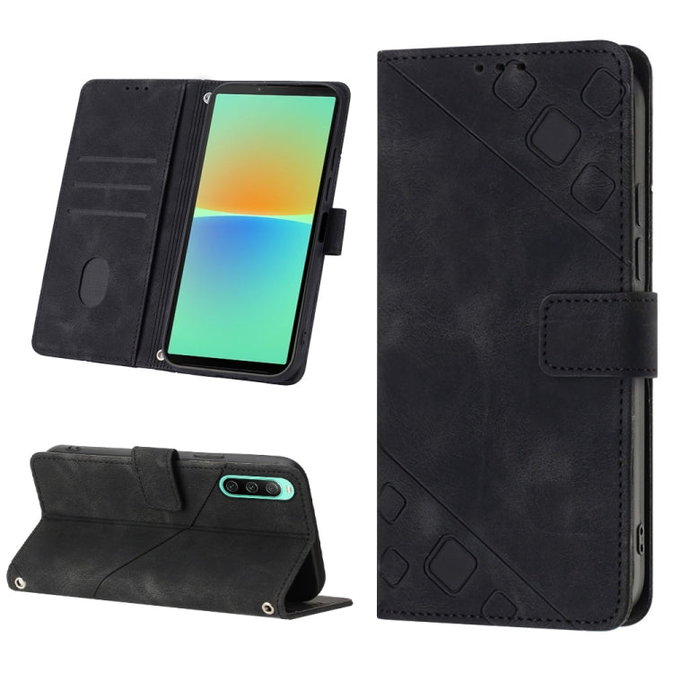 Custodia per telefono in pelle goffrata effetto pelle, For Sony Xperia 1 IV, For Sony Xperia 5 IV, For Sony Xperia 10 IV, For OPPO A78